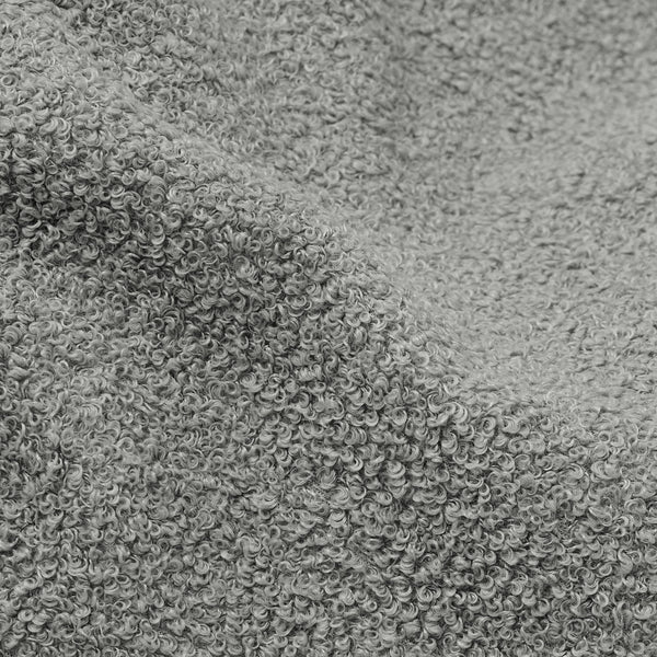 Grand Repose-pied Rond - Bouclé Gris Fabric Close-up Image