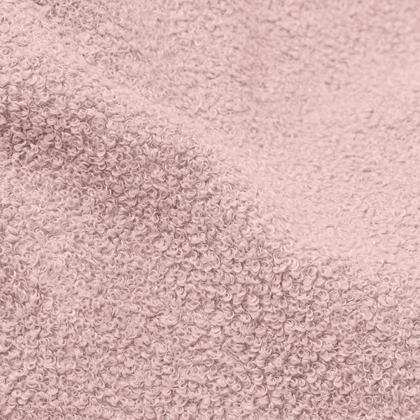 Grand Repose-pied Rond - Bouclé Rose Fabric Close-up Image