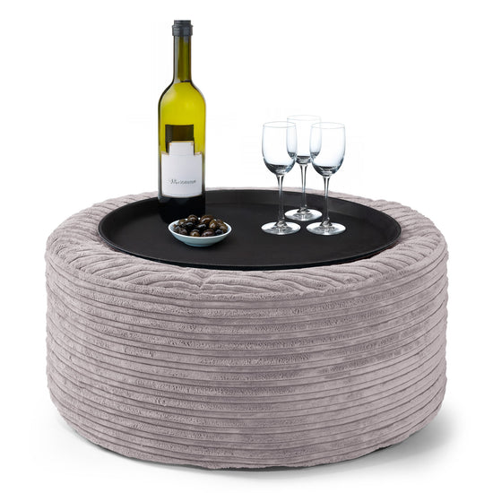 Pouf Ottoman - Gris Argent 01