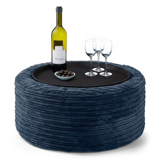 Pouf Ottoman - Bleu Marine 01