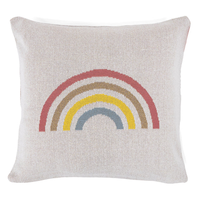 Housse de Coussin 47 x 47cm - Tricoté Arc-en-ciel 01