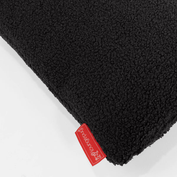 Housse de Coussin Rectangulaire 35 x 50cm - Bouclé Anthracite Fabric Close-up Image