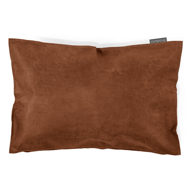 Housse de Coussin Rectangulaire 35 x 50cm - Cuir Vintage Camel 01