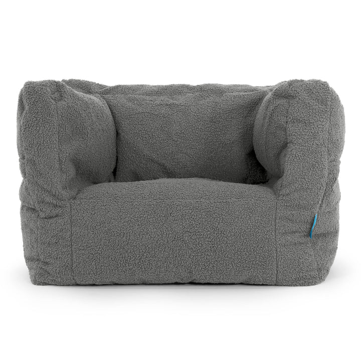 Fauteuil Pouf Albert pour Enfant 1-5 ans - Bouclé Gris 01