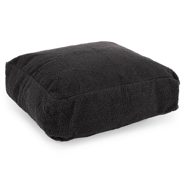 Grand Coussin de Sol - Bouclé Anthracite 01