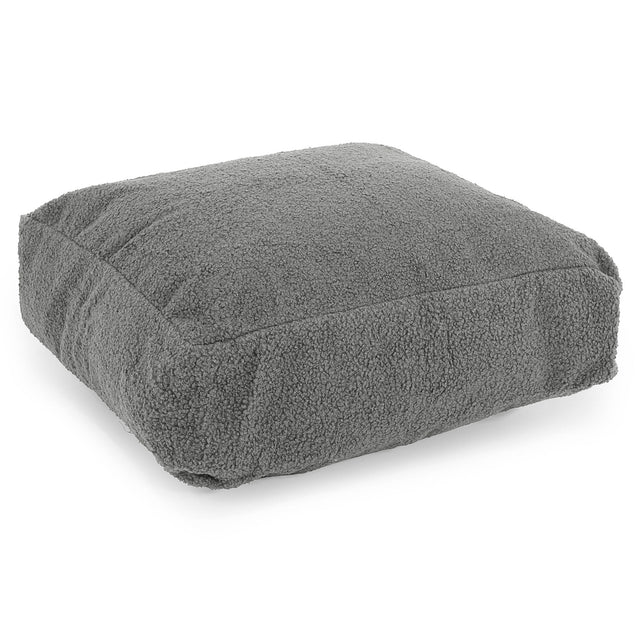 Grand Coussin de Sol - Bouclé Gris 01