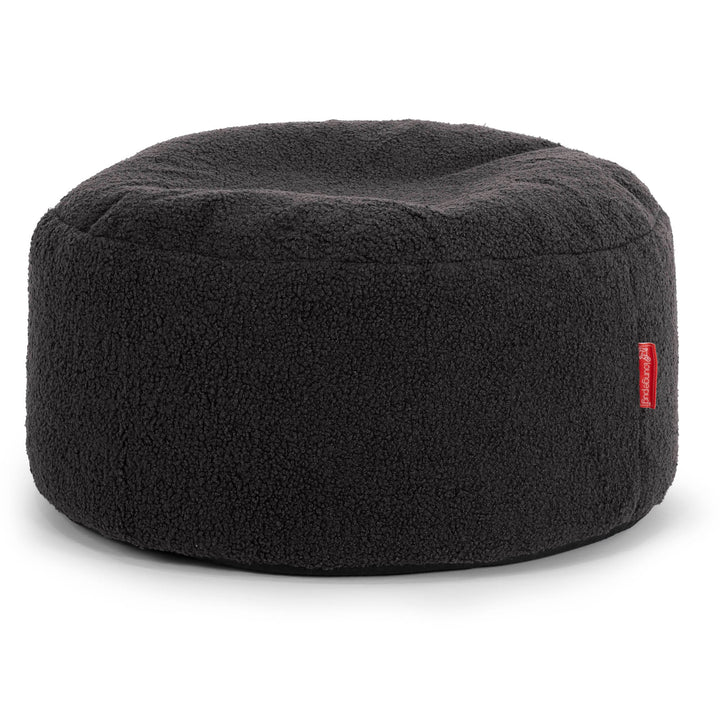 Grand Repose-pied Rond - Bouclé Anthracite 01