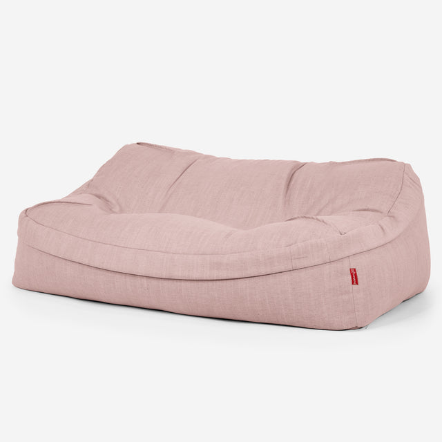 Le Canapé Pouf Doudou - Aspect Lin Rose 01