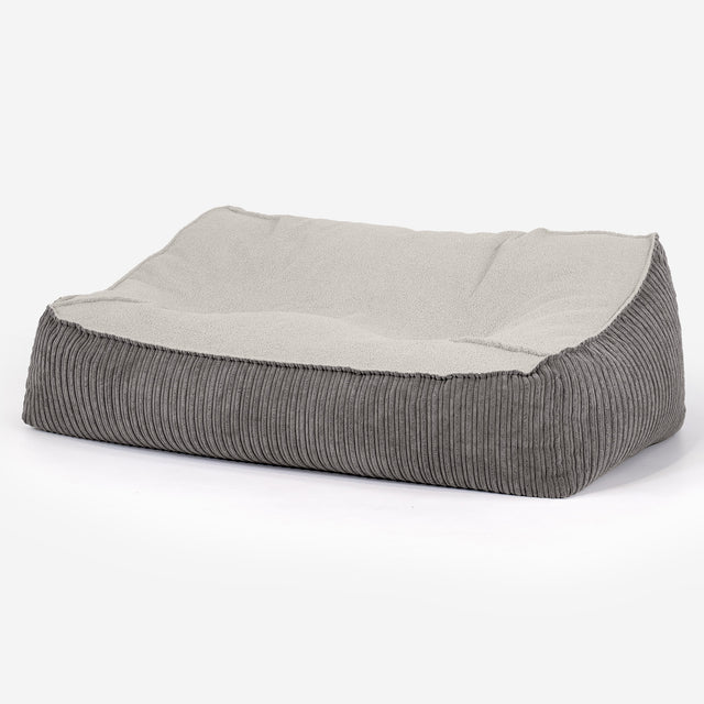 Le Canapé Pouf Doudou - Bouclé & Côtelé Anthracite 01