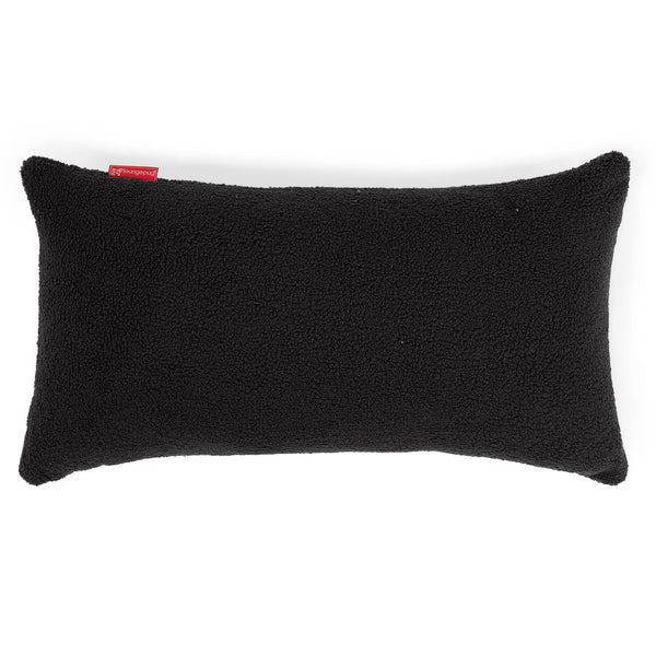 Housse de Coussin Rectangulaire Géant 40 x 70cm - Bouclé Anthracite 01