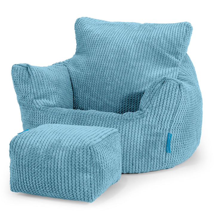 Fauteuil Pouf Bambin 1-3 ans - Pompon Mer Égée 02