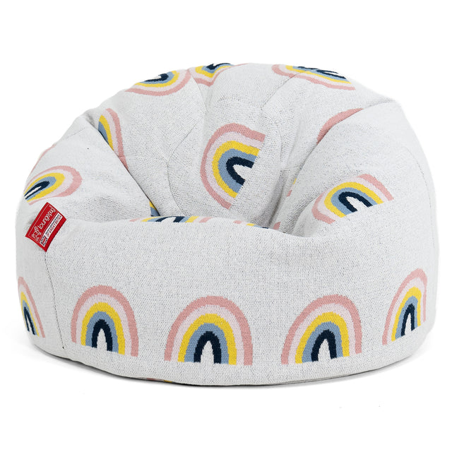 Pouf Poire Classique Enfant 1-5 ans - Tricoté Arc-en-ciel 01