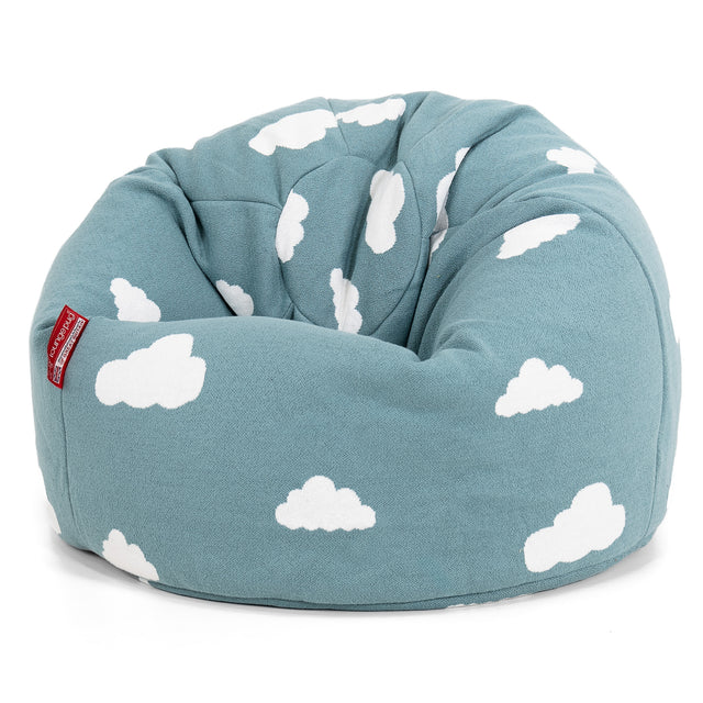 Pouf Poire Classique Enfant 1-5 ans - Tricoté Nuage Bleu 01