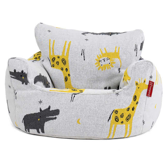 Fauteuil Pouf Bambin 1-3 ans - Tricoté Safari 01