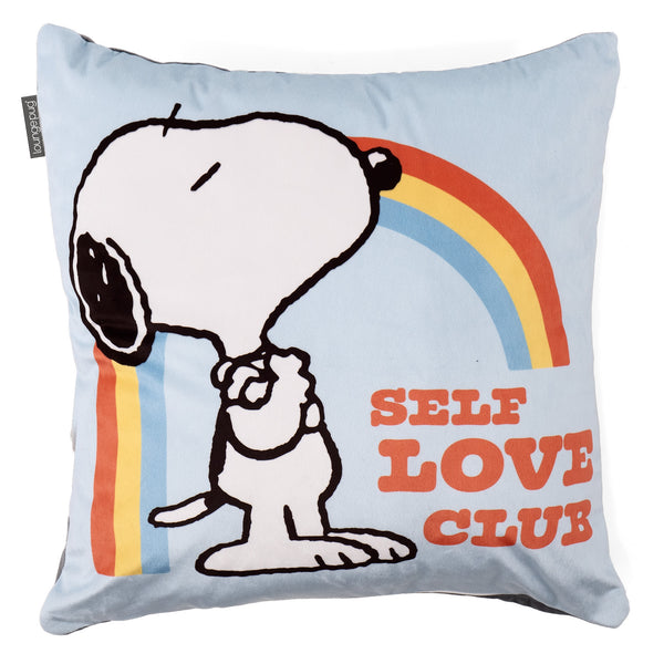 Snoopy Housse de Coussin 47 x 47cm - Arc-en-ciel 01