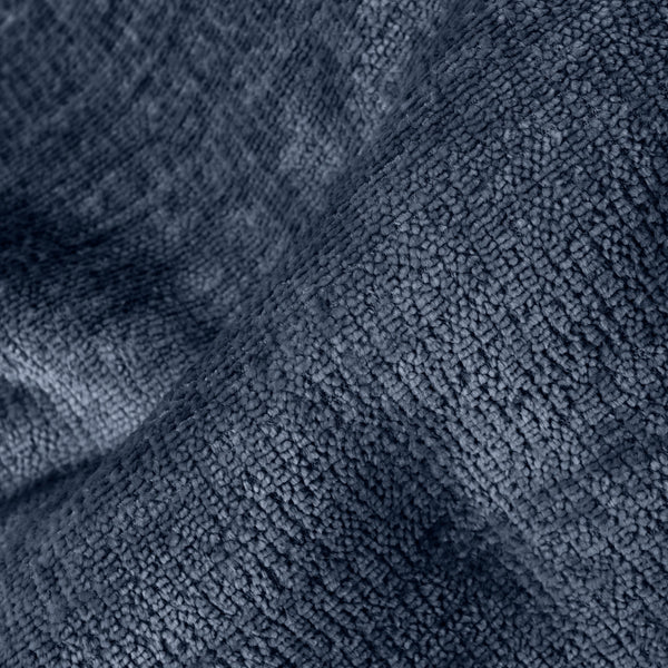 Pouf Fauteuil Natalia Sacco - Chenille Bleu Marine Fabric Close-up Image