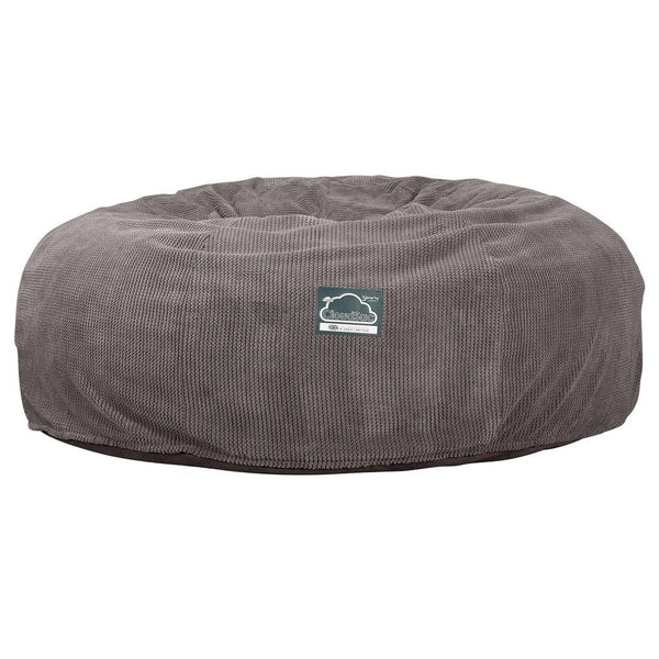 CloudSac 3000 XXL Grand Canapé Pouf à Mémoire de Forme - Pompon Anthracite Fabric Close-up Image