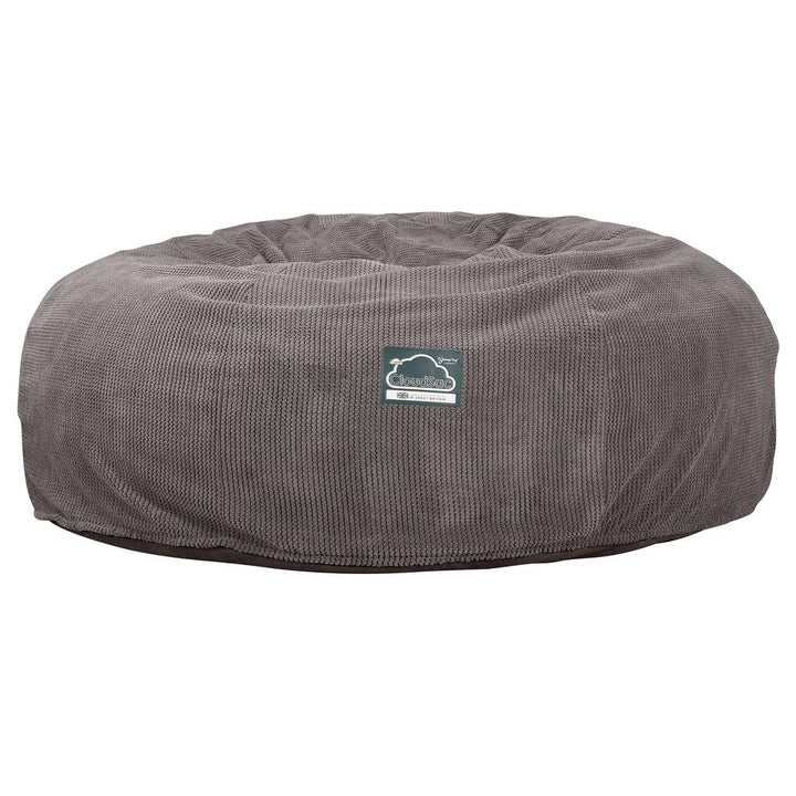 Lounge Pug, CloudSac 3000 XXL, Grand Canapé Pouf à Mémoire de Forme, Gros Pouf Sofa, Pompon Anthracite