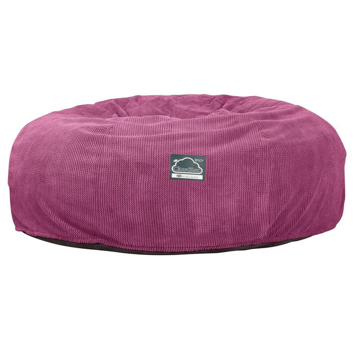 Lounge Pug, CloudSac 3000 XXL, Grand Canapé Pouf à Mémoire de Forme, Gros Pouf Sofa, Pompon Rose