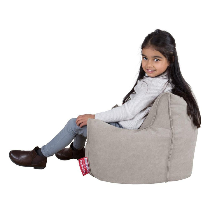 LOUNGE PUG - Stonewashed - Fauteuil Enfant, Pouf Enfant - Gris