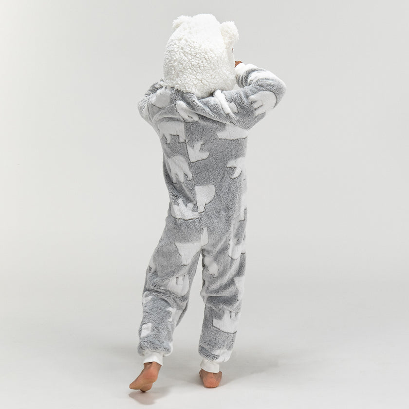 Combinaison Pyjama polaire pour enfants - Lion, 5-10 ans, Orange