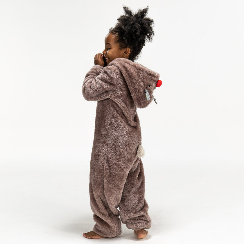 Combinaison Pyjama polaire pour enfants - Oursons, 5-10 ans, Marron– Big  Bertha Original FR