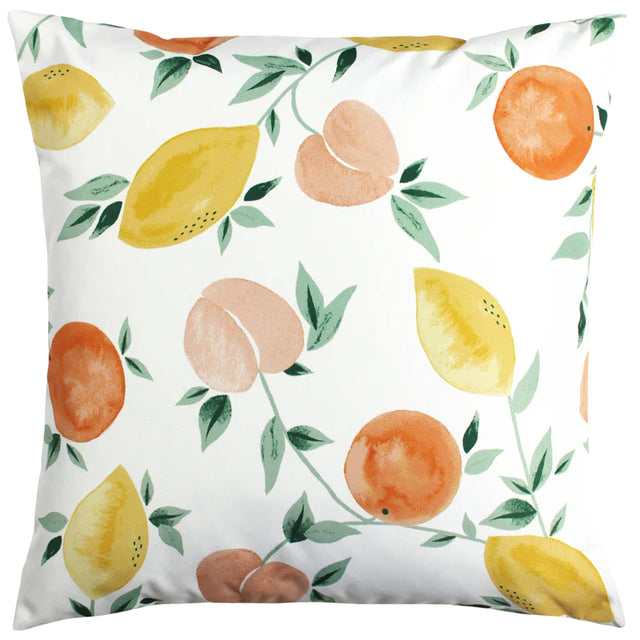 Housse de Coussin Extérieur 43 x 43cm - Motif Fruits Blanc 01