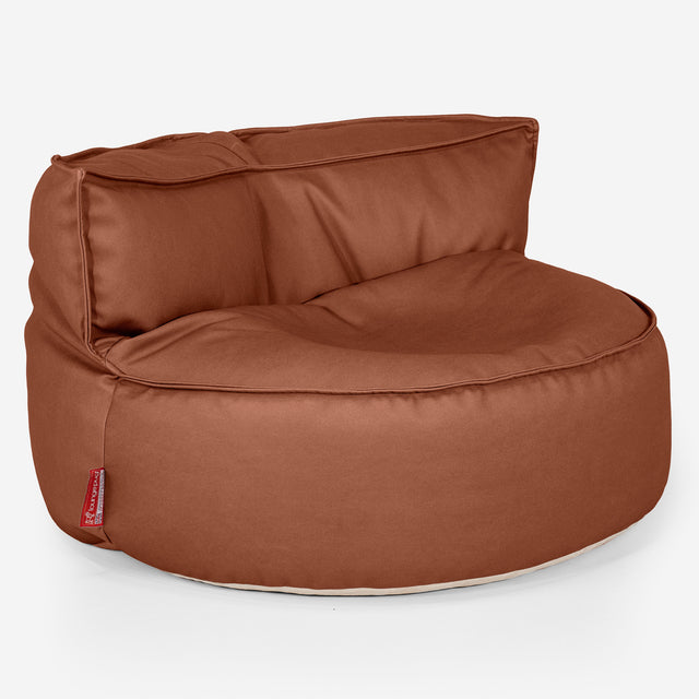 Canapé Pouf Chloe - Cuir Végan Marron 01