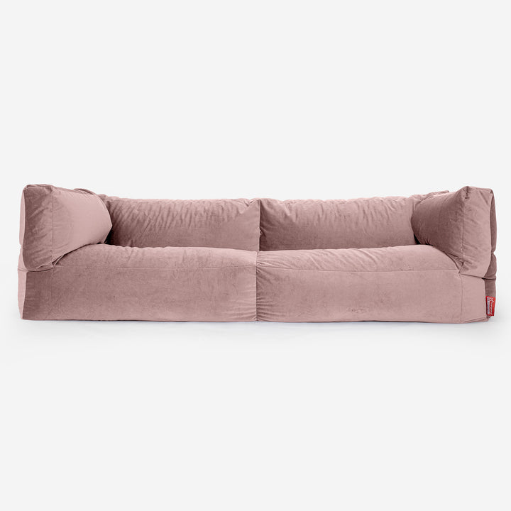 Canapé Pouf Albert 3 places - Velours Rose 01