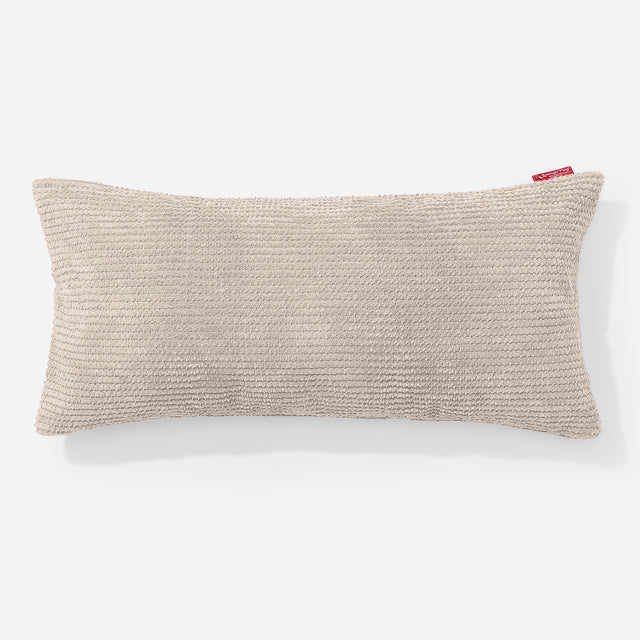 Coussin Rectangulaire Géant 40 x 80cm - Pompon Crème 01