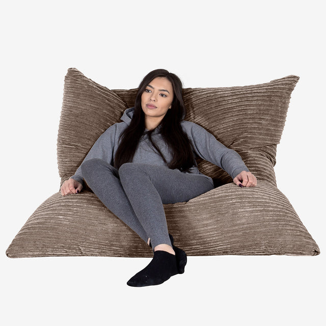 Pouf Géant XXL - Côtelé Moka 02