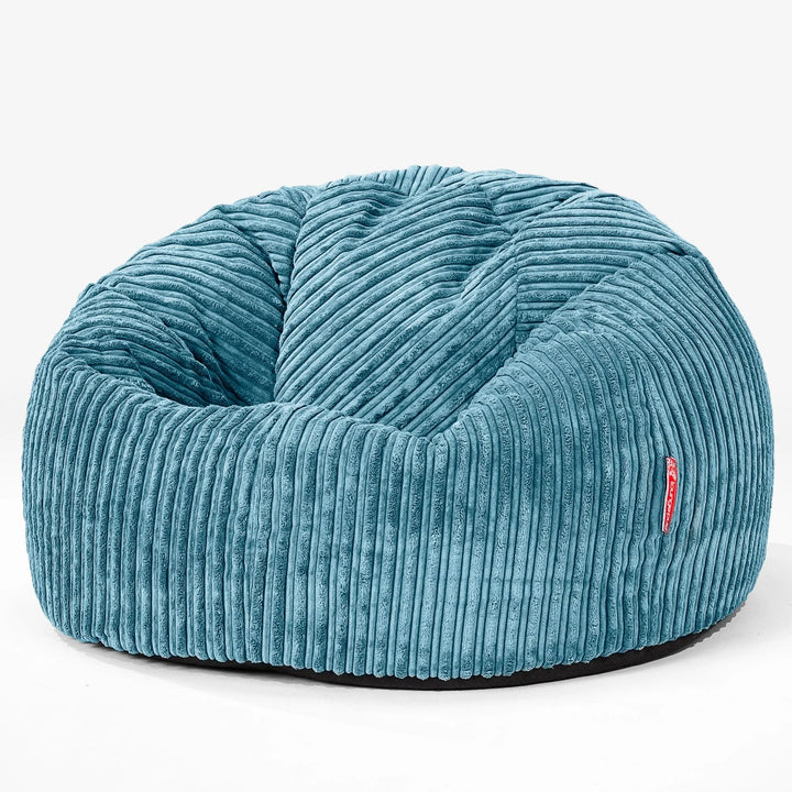 CloudSac 200 Pouf Géant Enfant à Mémoire de Forme 2-12 ans - Côtelé Mer Égée 01