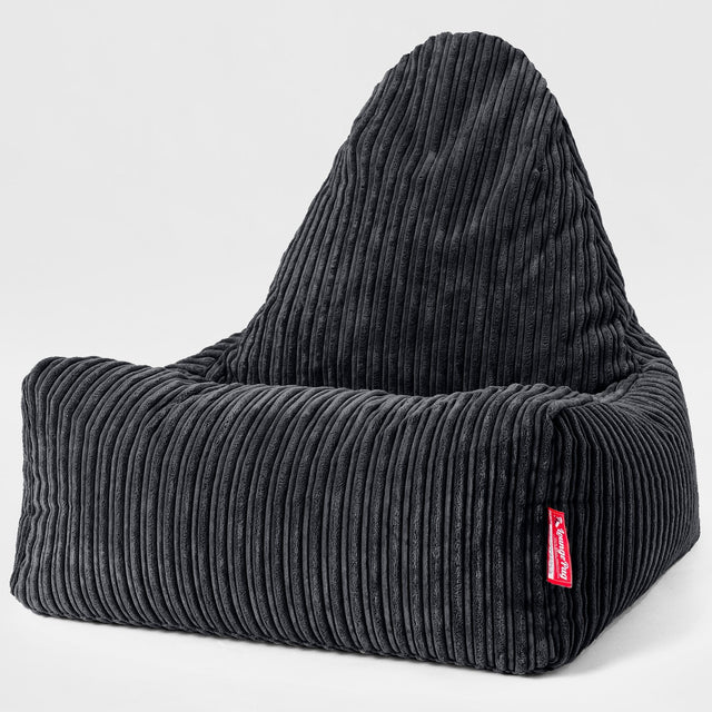 Pouf Relax Style Scandi - Côtelé Noir 01