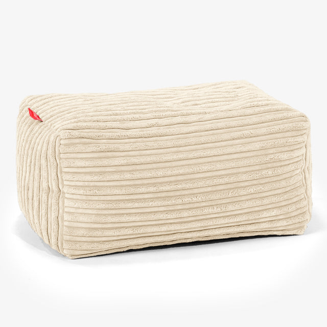 Pouf Repose Pied - Côtelé Crème 01