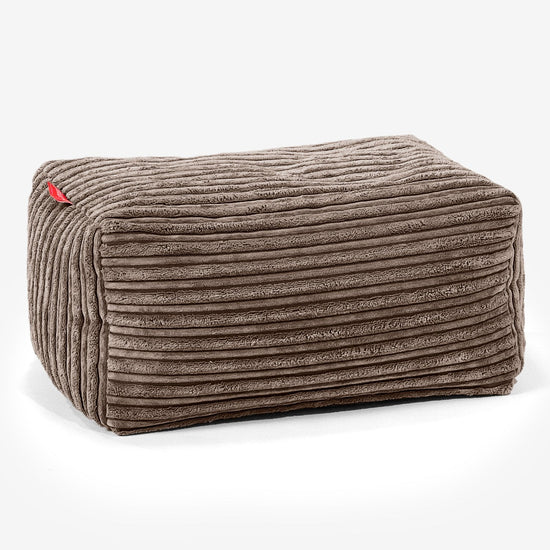 Pouf Repose Pied - Côtelé Moka 01