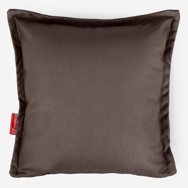 Housse de Coussin 47 x 47cm - Cuir Végan Chocolat 01