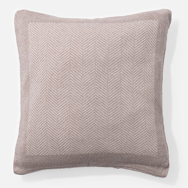 Coussin 47 x 47cm - 100% Coton Chevrons Pierre 01