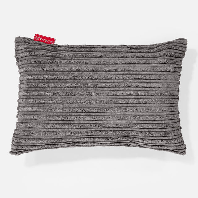 Coussin Rectangulaire 35 x 50cm - Côtelé Anthracite 01