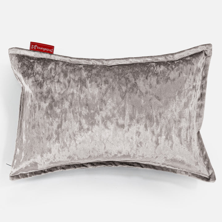 Coussin Rectangulaire 35 x 50cm - Vintage Velours Argent 01