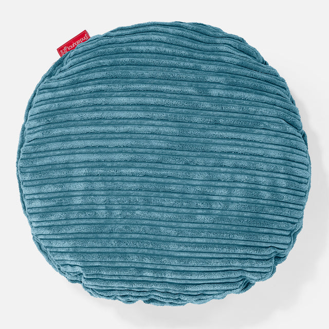 Coussin Rond 50cm - Côtelé Mer Égée 01