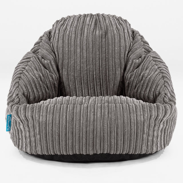 Pouf Chaise Bubble pour Enfants 1-3 ans - Côtelé Anthracite 01