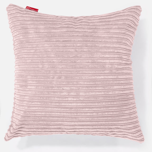 Grand Coussin 70 x 70cm - Côtelé Rose 01