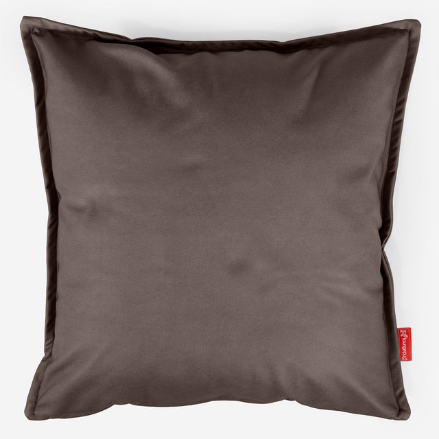 Grand Housse de Coussin 70 x 70cm - Cuir Végan Chocolat 01