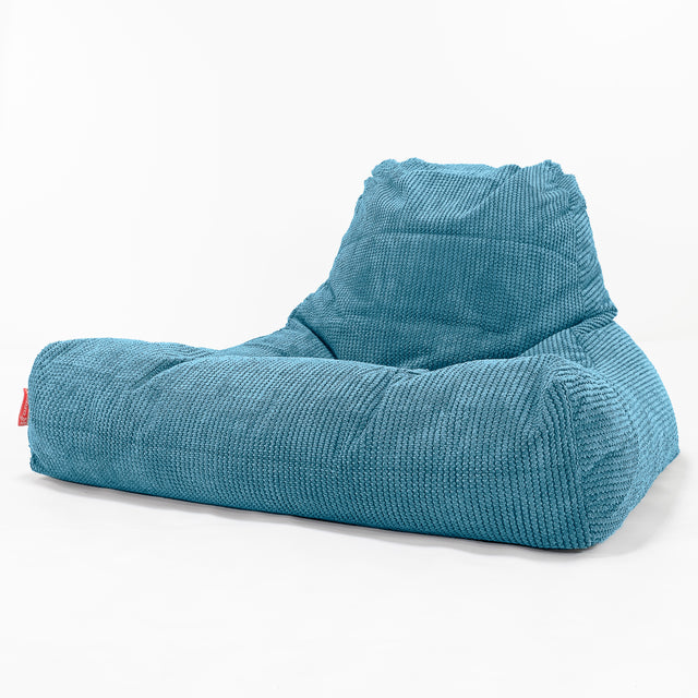 Gros Pouf Fauteuil Relax - Pompon Mer Égée 01