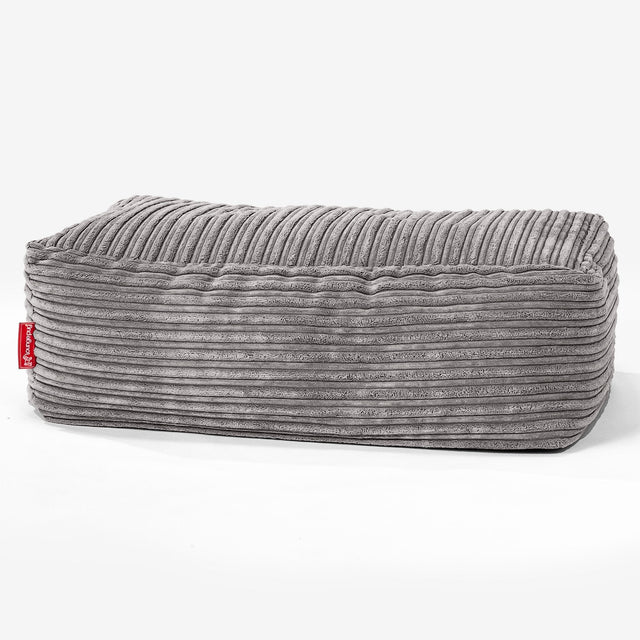 Gros Pouf Repose Pied - Côtelé Anthracite 01