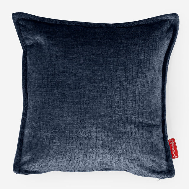 Housse de Coussin 47 x 47cm - Chenille Bleu Marine 01