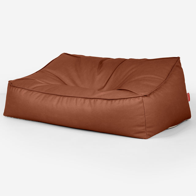 Le Canapé Pouf Doudou - Cuir Végan Marron 03