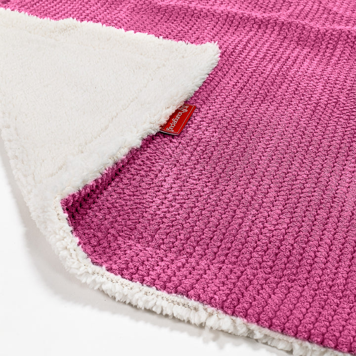 Plaid / Couverture Sherpa - Pompon Rose 02