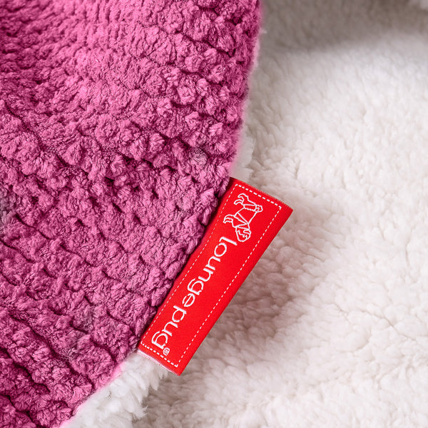 Plaid / Couverture Sherpa - Pompon Rose Fabric Close-up Image