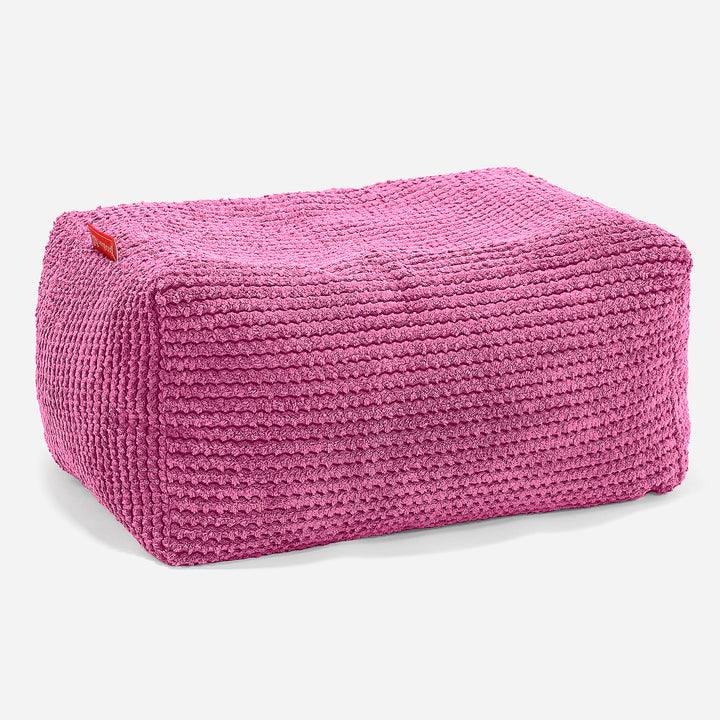 Pouf Repose Pied - Pompon Rose 01